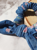 Bawełniana gumka scrunchie z uszami MINI