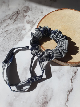 Bawełniana gumka scrunchie ze wstążką MINI
