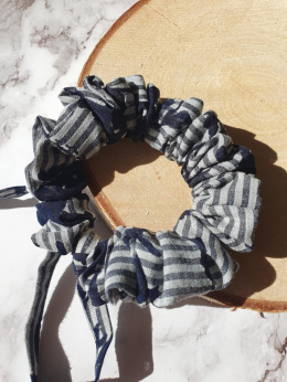 Bawełniana gumka scrunchie ze wstążką MINI