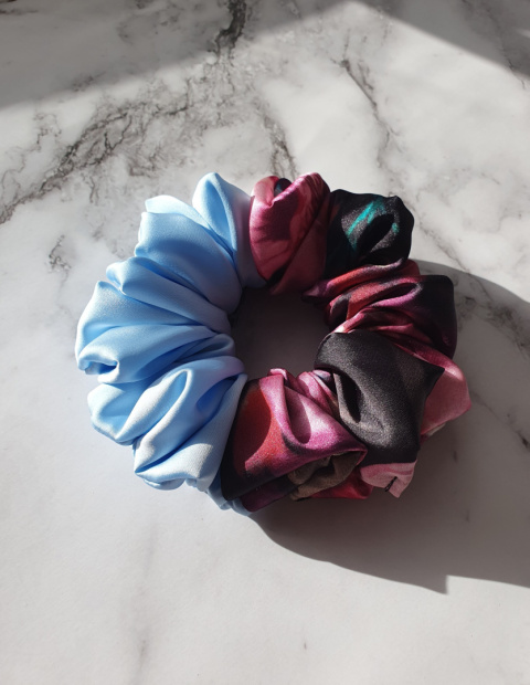 Satynowa gumka scrunchie MIDI